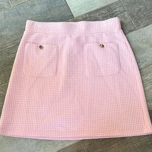 LOFT Light Pink Textured Mini Skirt